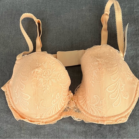Le Mystere Sophia Women's Lace Full Fit Seamless Bra - Peach - Picture 5 of 14